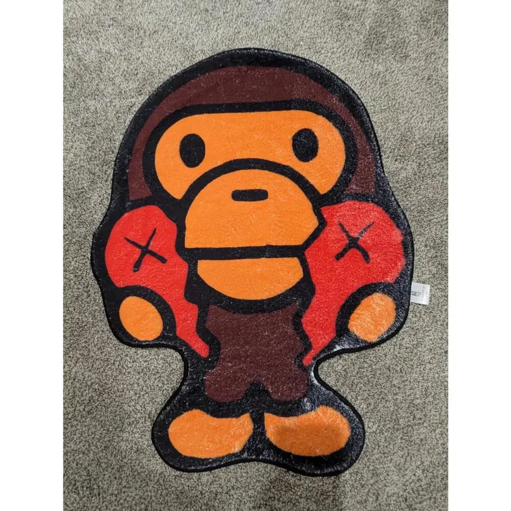 NEW Hypebeast BAPE x KAWS Baby Milo Tufted Rug Ape Monkey 29x25